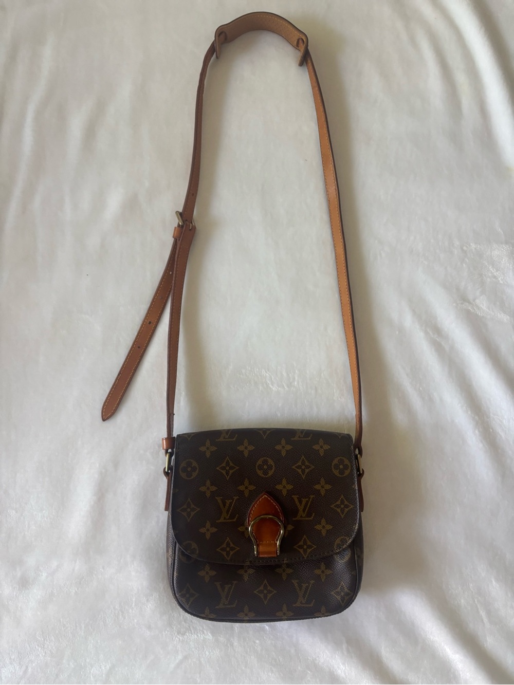 Louis Vuitton Dark Brown Monogram Crossbody with Tan Strap